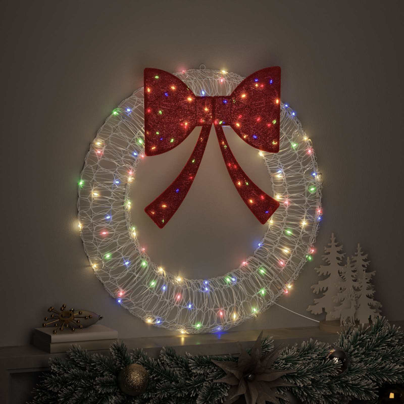 Coroană 60 LED-uri Multicolour 76 x 76 x 8,5 cm Acril