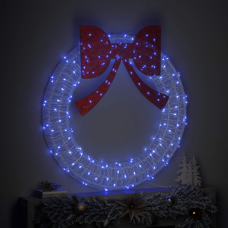 Coroană 150 LED-uri albastru 120 cm Acril