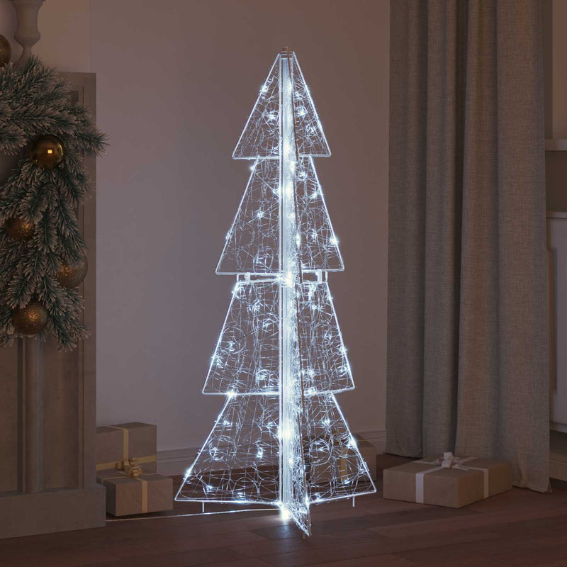 Brad de Crăciun 100 LED-uri Alb Rece 120 cm Acril