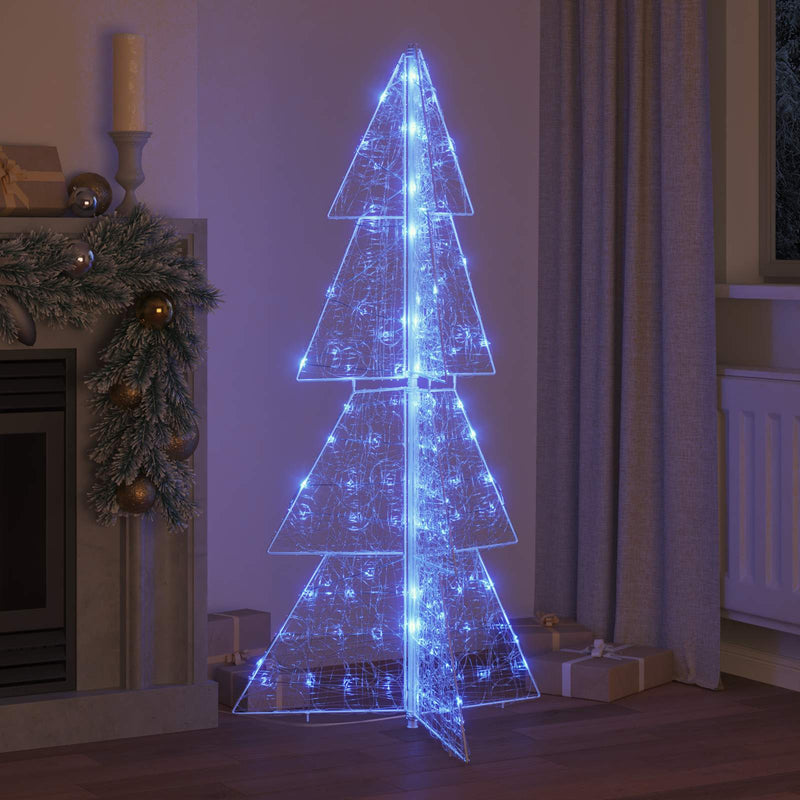 Brad de Crăciun 160 LED-uri albastru 150 cm Acril
