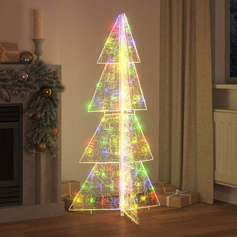 Brad de Crăciun 160 LED-uri Multicolour 150 cm Acril