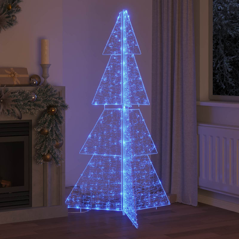 Brad de Crăciun 240 LED-uri albastru 180 cm Acril