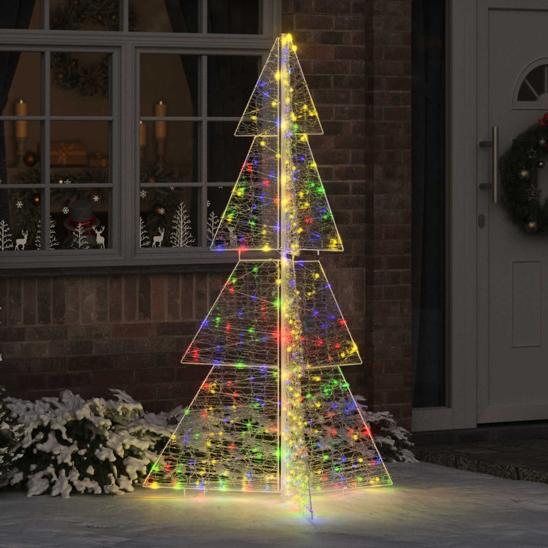 Brad de Crăciun 240 LED-uri Multicolour 180 cm Acril