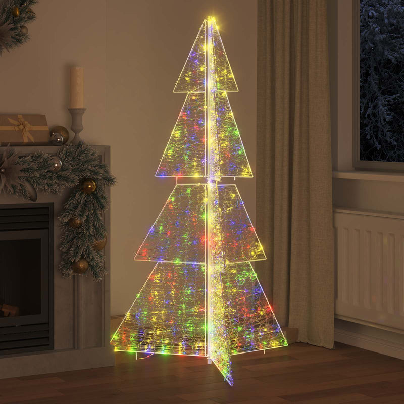 Brad de Crăciun 240 LED-uri Multicolour 180 cm Acril