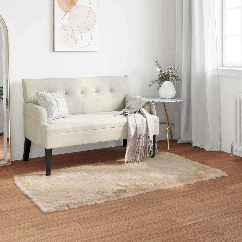 Covor din de oaie artificială TAFALLA Bej 60 x 110 cm Poliester
