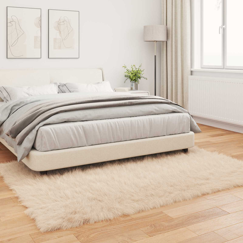 Covor din de oaie artificială TAFALLA Bej 120 x 170 cm
