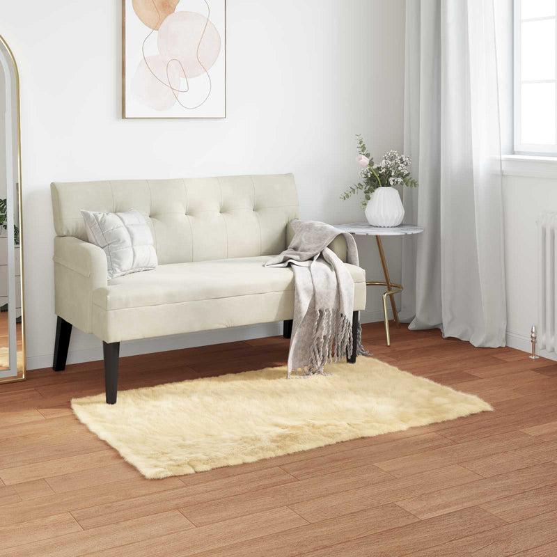 Covor din de oaie artificială TAFALLA Crem 80 x 150 cm