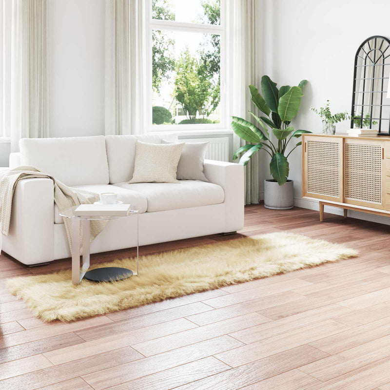 Covor din de oaie artificială TAFALLA Crem 80 x 250 cm