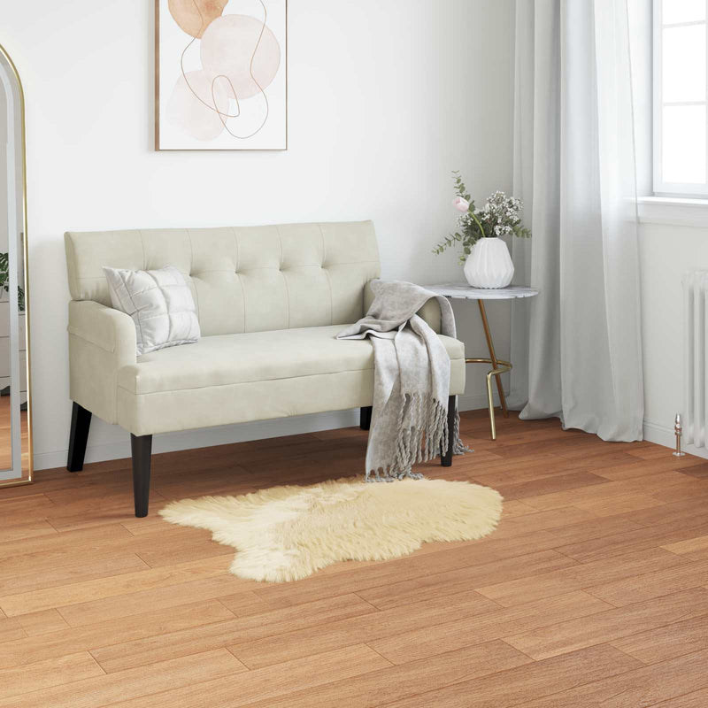 Covor din de oaie artificială TAFALLA Crem 60 x 90 cm Poliester