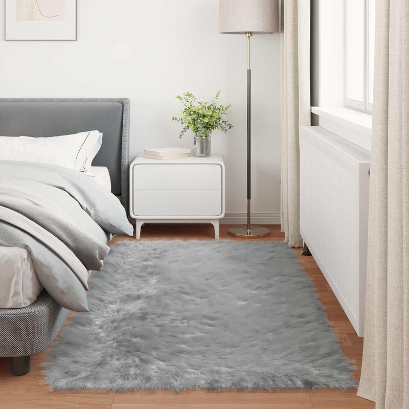Covor din de oaie artificială TAFALLA Gri 100 x 200 cm