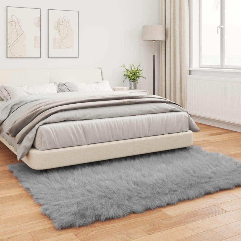Covor din de oaie artificială TAFALLA Gri 160 x 230 cm