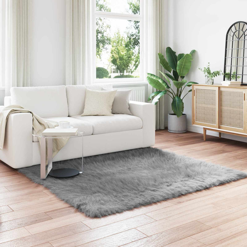 Covor din de oaie artificială TAFALLA Gri 160 x 160 cm