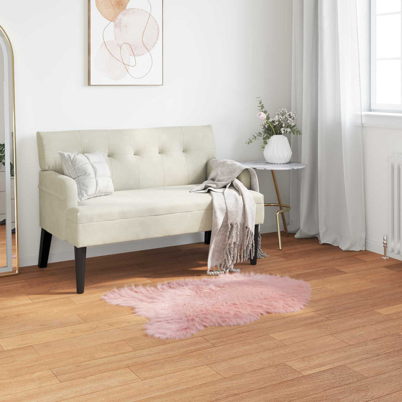 Covor din de oaie artificială TAFALLA Roz 60 x 90 cm Poliester