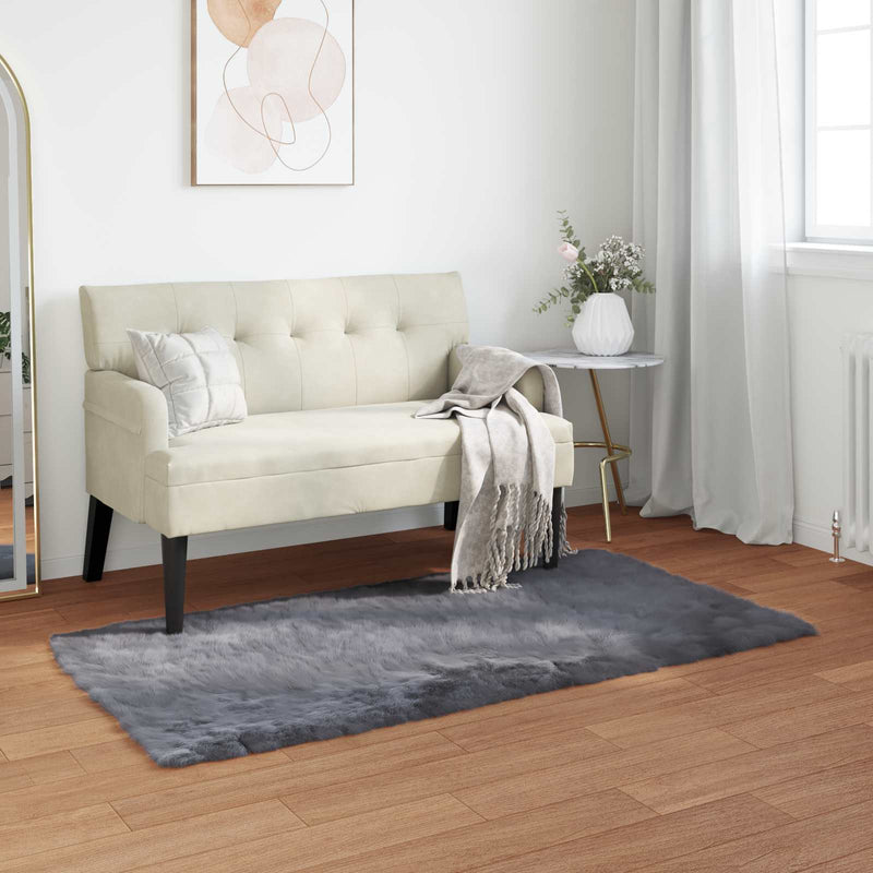 Covor din de oaie artificială TAFALLA Antracit 60 x 110 cm