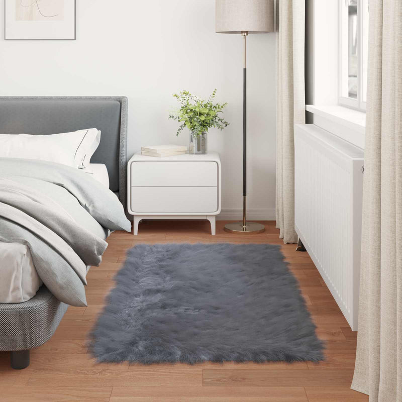 Covor din de oaie artificială TAFALLA Antracit 60 x 110 cm