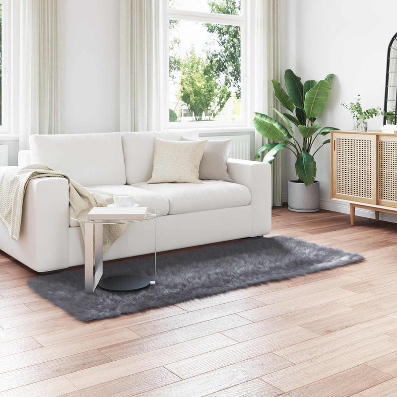 Covor din de oaie artificială TAFALLA Antracit 100 x 200 cm
