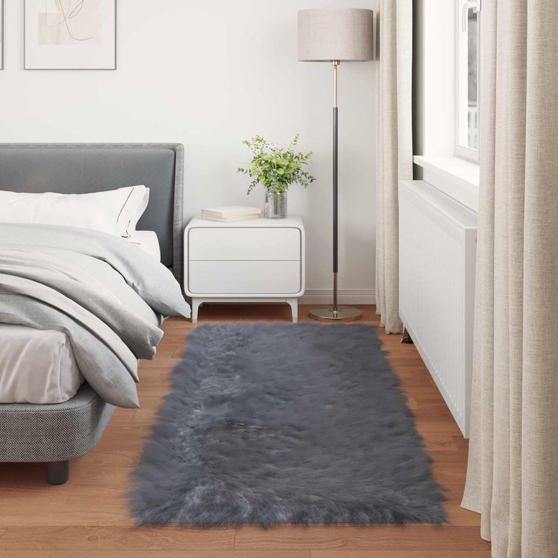 Covor din de oaie artificială TAFALLA Antracit 100 x 200 cm