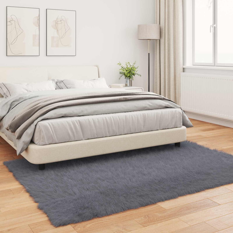 Covor din de oaie artificială TAFALLA Antracit 160 x 230 cm