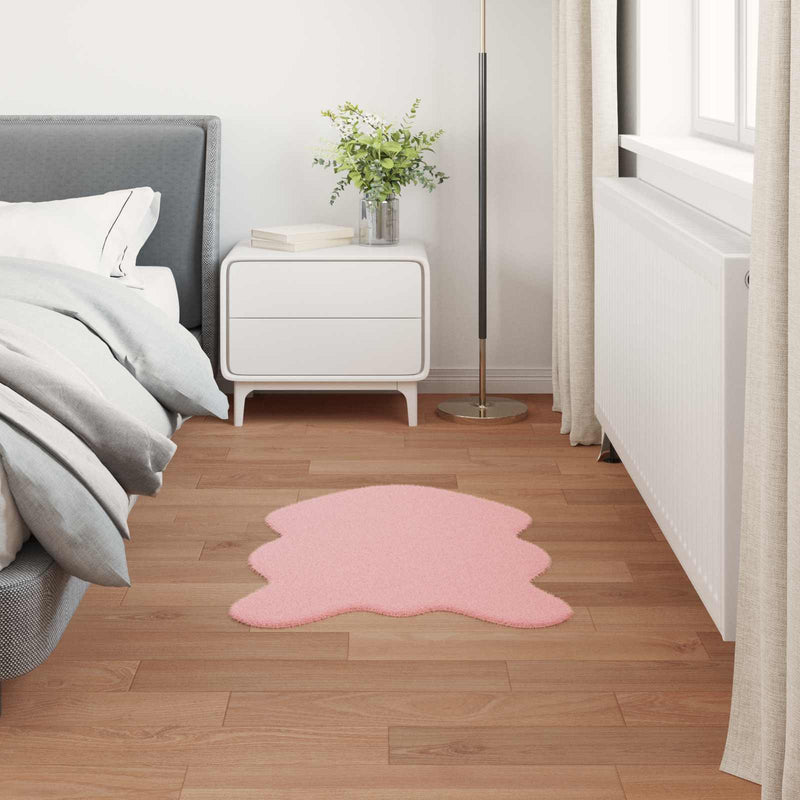 Covor antiderapant din sintetică de iepure OLITE Roz 60 x 90 cm