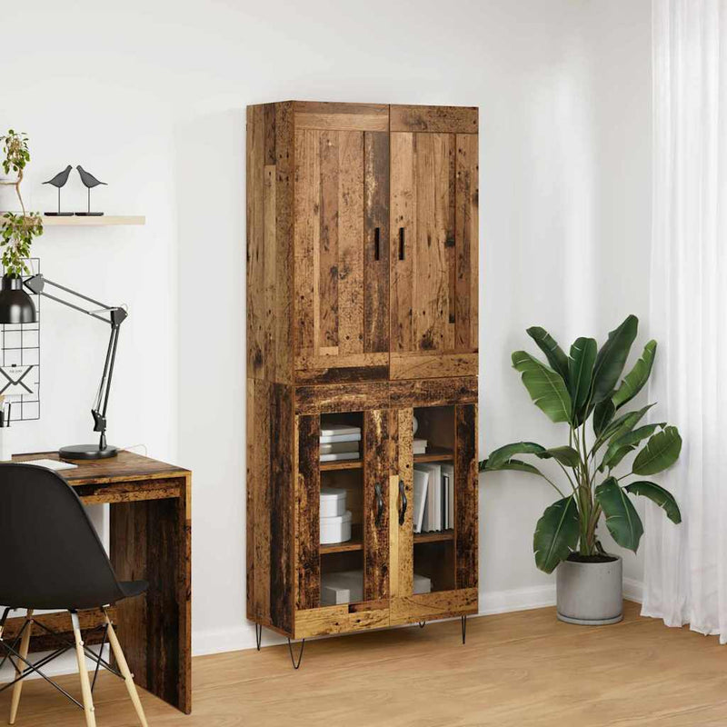 Bufet 2 buc. Lemn vechi 69,5 x 34 x 180 cm Lemn prelucrat