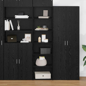 Dulap Stejar Negru 50 x 41 x 185 cm Lemn prelucrat