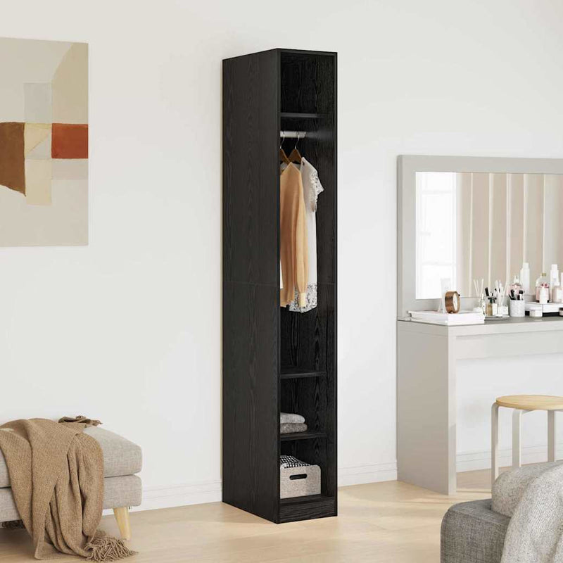 Dulap Stejar Negru 30 x 50 x 200 cm Lemn prelucrat