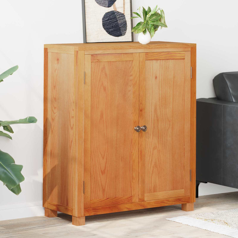 Dulap cu depozitare Maro 80 x 35 x 95 cm Lemn de stejar masiv