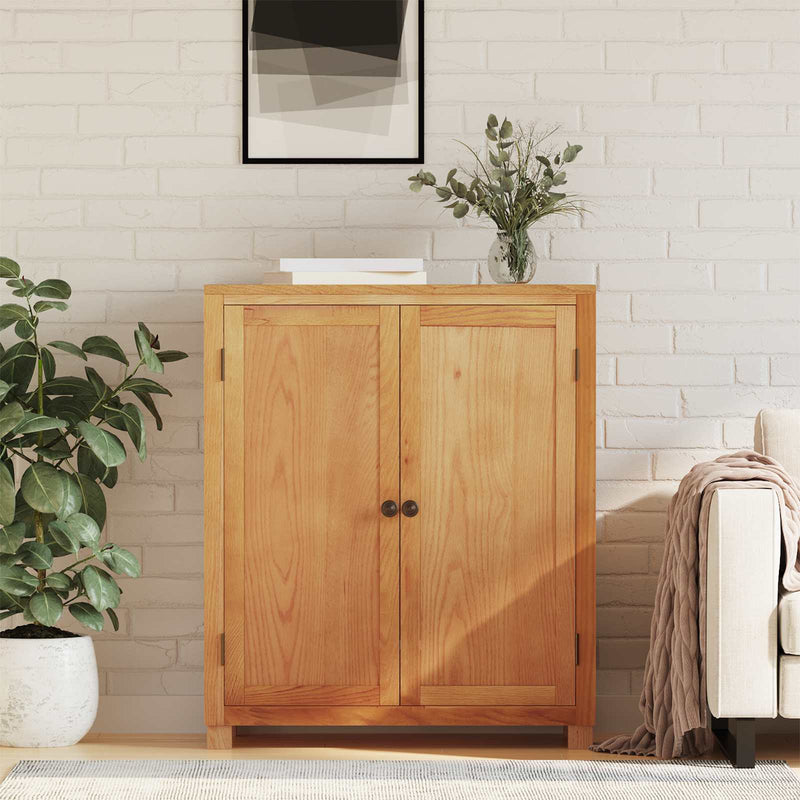 Dulap cu depozitare Maro 80 x 35 x 95 cm Lemn de stejar masiv