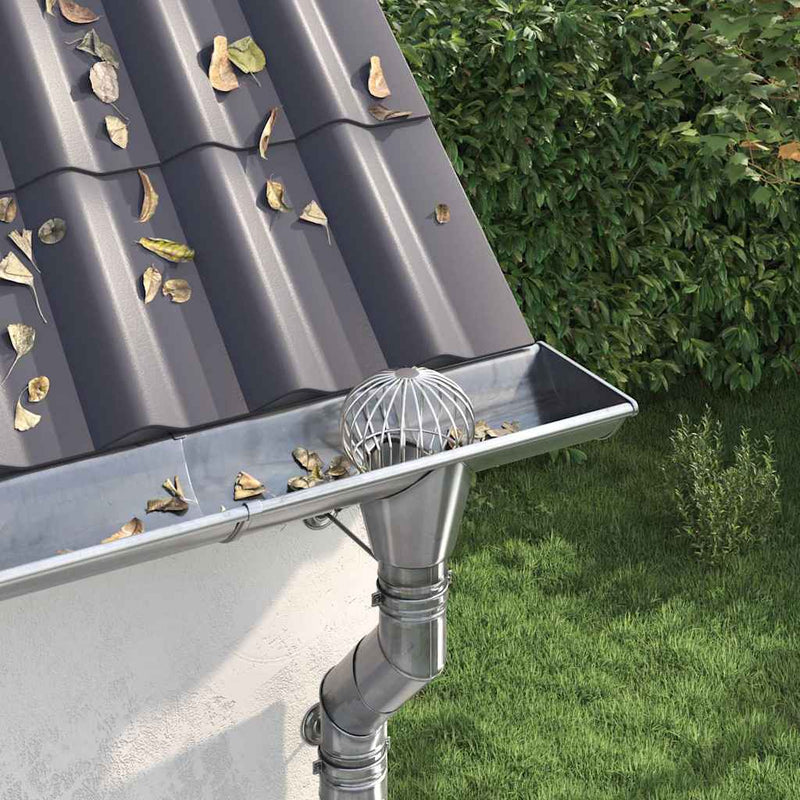 Protecție pentru frunze de jgheab 2 buc. Argintiu 160 mm