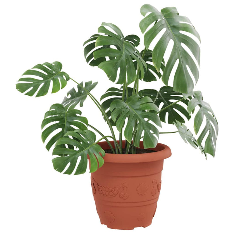 Ghiveci rotund pentru flori 6 buc. Roșu cărămidă Ø 30 x 25 cm