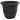 Ghiveci rotund pentru flori 6 buc. Negru Ø 30 x 25 cm Plastic