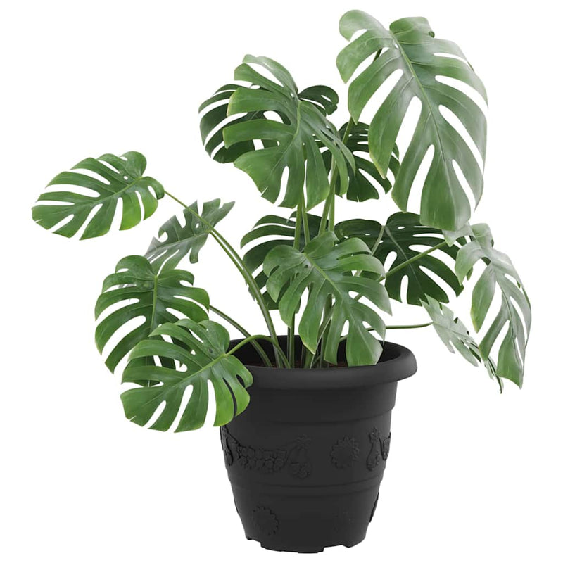 Ghiveci rotund pentru flori 24 buc. Negru Ø 26 x 21.5 cm