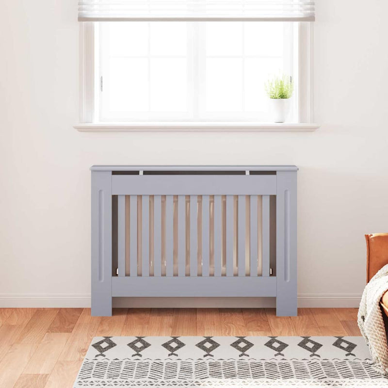 Capac pentru radiator 2 buc. Gri 112 x 19 x 81,5 cm