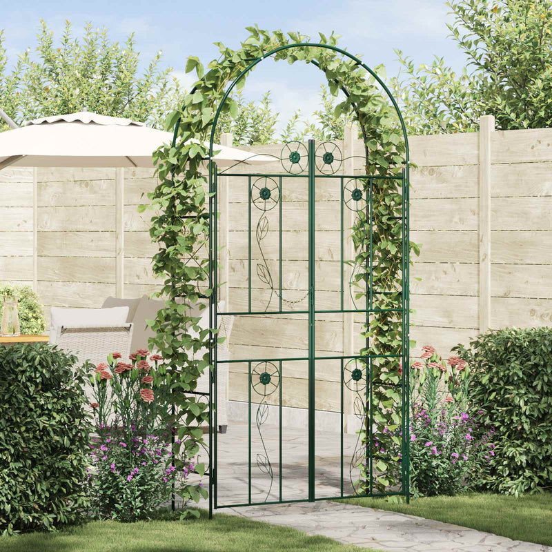 Arc de Grădină Verde 115 x 37 x 226 cm Oțel