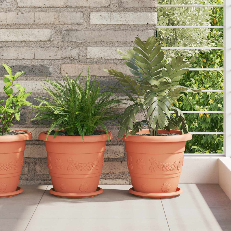 Ghivece pentru plante 6 buc. Roșu cărămidă Ø 26 x 21.5 cm