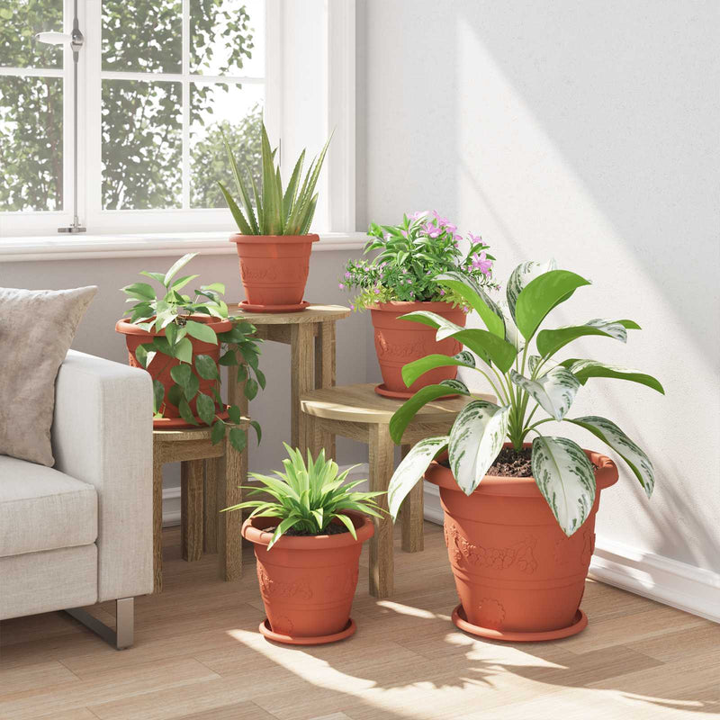 Ghivece pentru plante 6 buc. Roșu cărămidă Ø 26 x 21.5 cm
