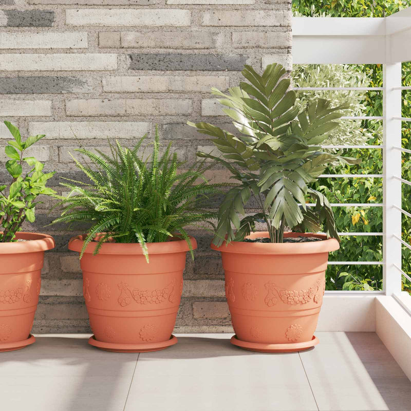 Ghivece pentru plante 24 buc. Roșu cărămidă Ø 34 x 28 cm