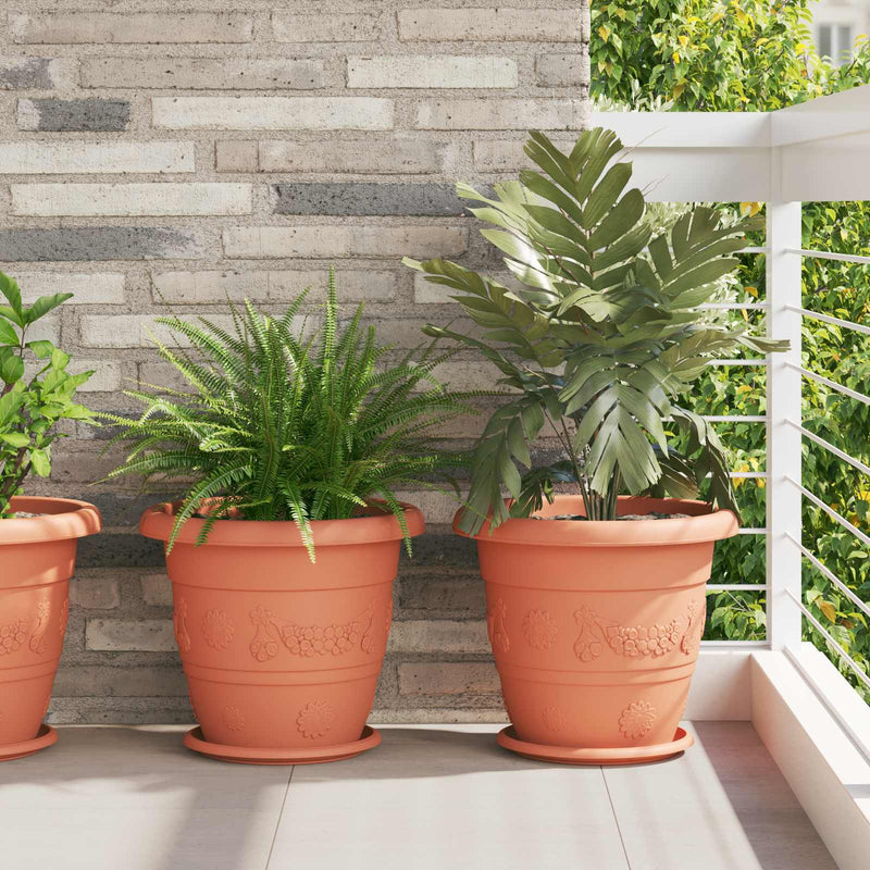 Ghivece pentru plante 24 buc. Roșu cărămidă Ø 39 x 32 cm