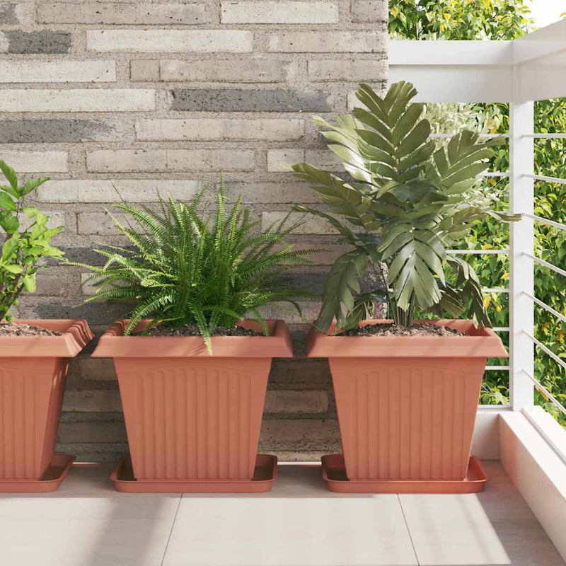 Ghivece pentru plante 24 buc. Roșu cărămidă Plastic