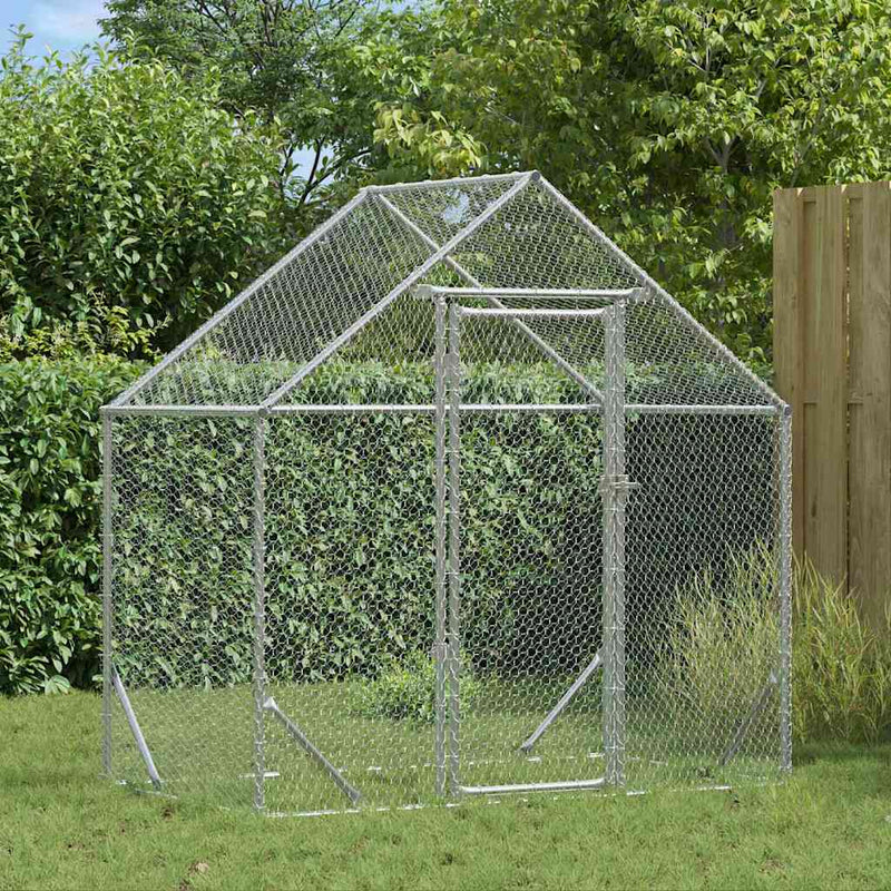 Cușcă pentru pui Argintiu 170 x 100 x 177 cm Oțel Galvanizat