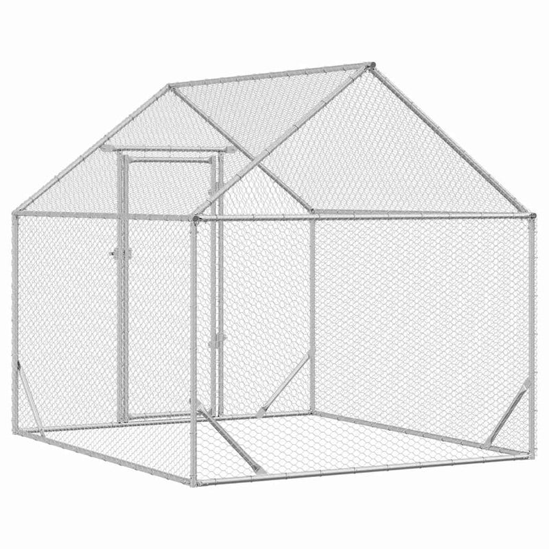 Cușcă pentru pui Argintiu 200 x 170 x 177 cm Oțel Galvanizat
