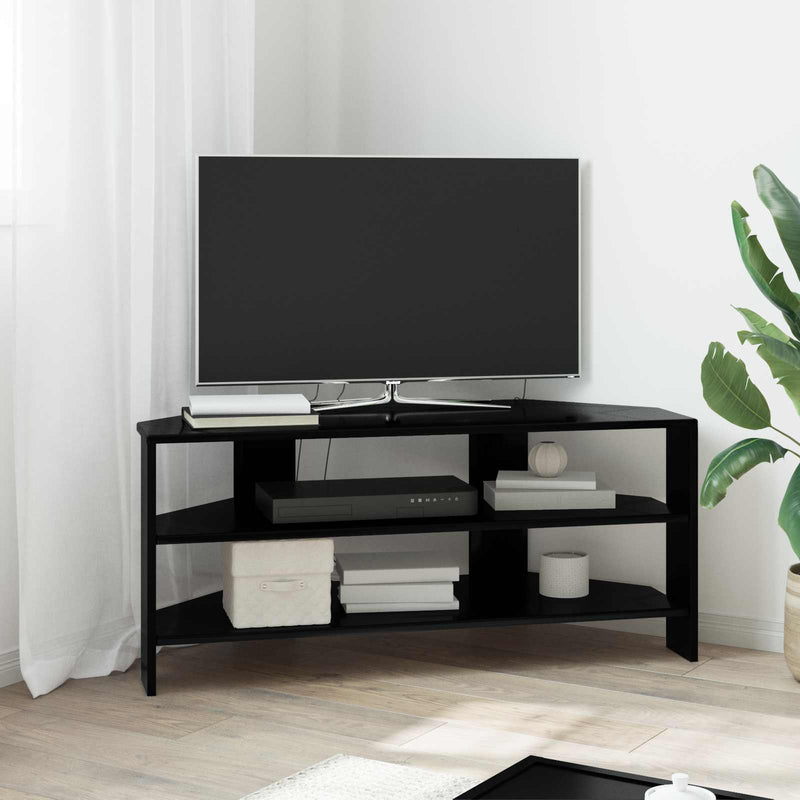 DulapdecolțpentruTV 102x40,5x45cm Negru Lemn prelucrat