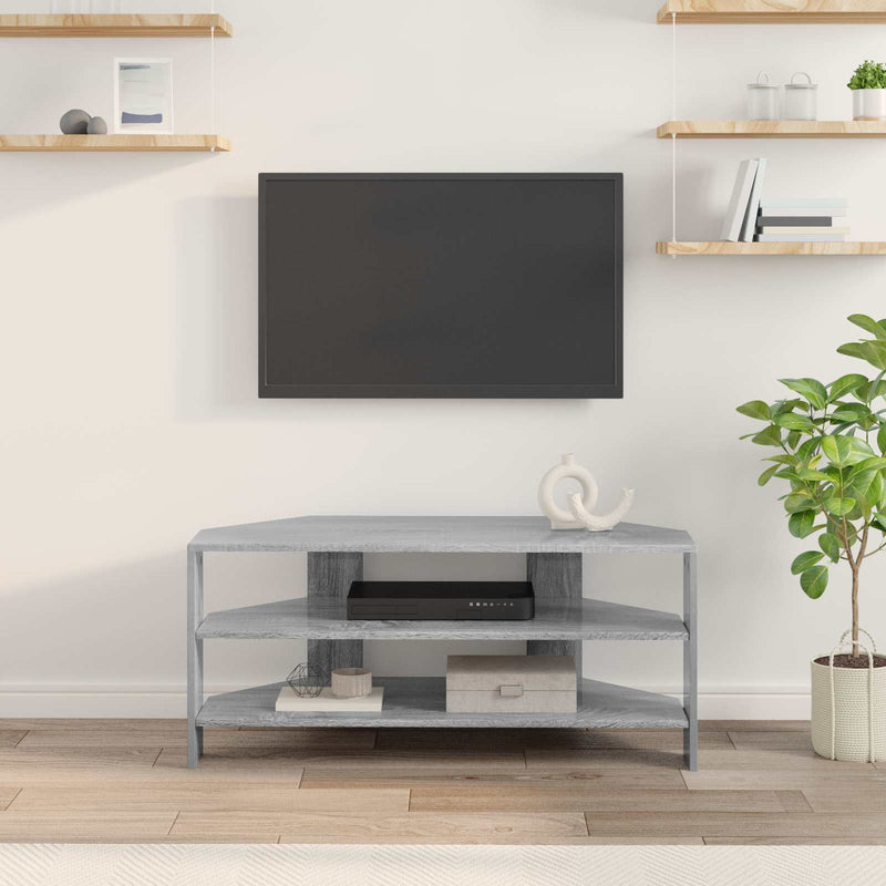 DulapdecolțpentruTV 102x40,5x45cm Gri Sonoma Lemn prelucrat
