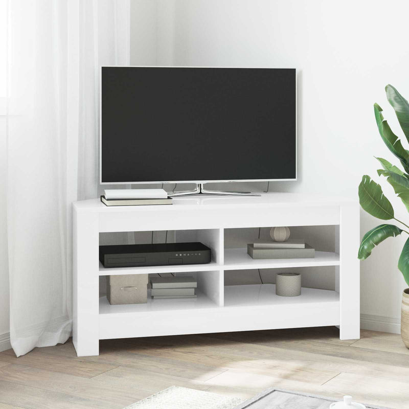 DulapdecolțpentruTV 102 x 40,5 x 45 cm Alb Lemn prelucrat