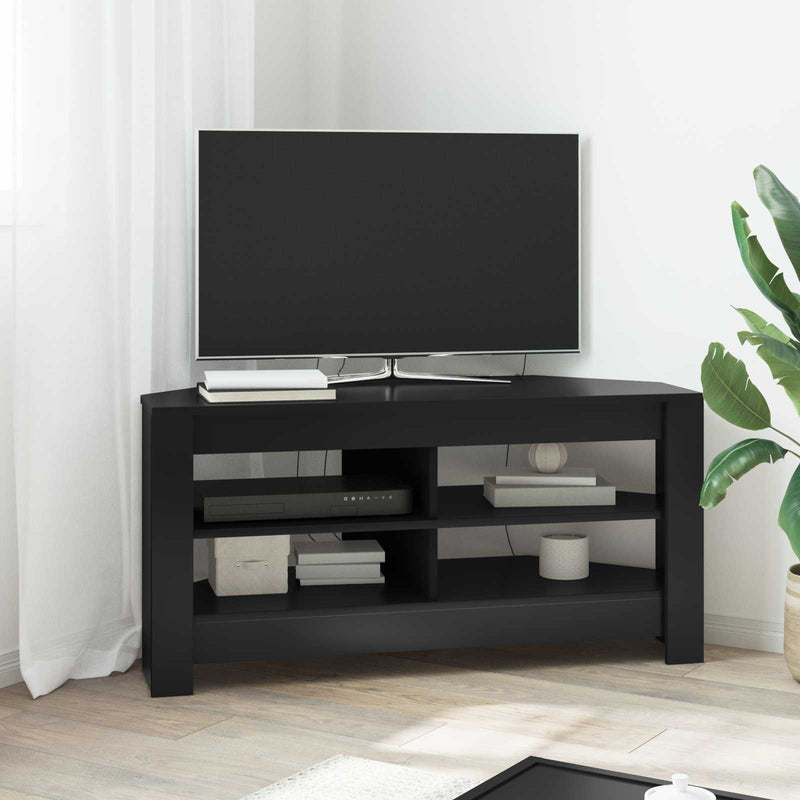 DulapdecolțpentruTV 102 x 40,5 x 45 cm Negru Lemn prelucrat