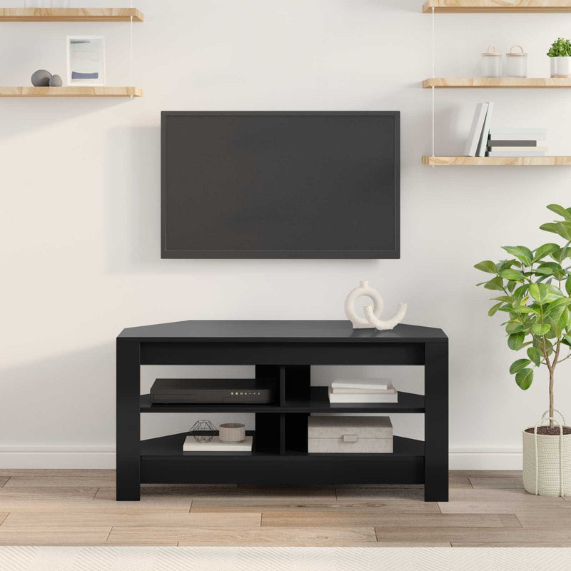 DulapdecolțpentruTV 102 x 40,5 x 45 cm Negru Lemn prelucrat