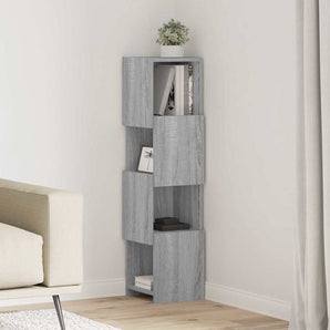 Dulap de colț 25,5x25x102cm Lemn prelucrat Gri Sonoma