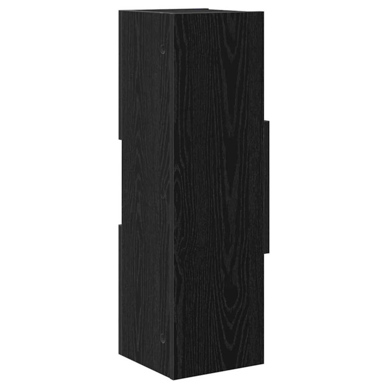 Dulap de colț 25,5x25x80cm Lemn prelucrat Stejar Negru