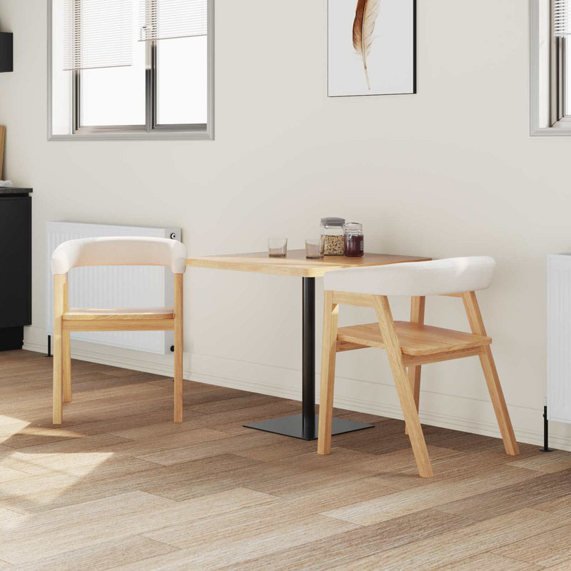 Scaune de dining 2 buc. Lemn Solid de Cauciuc natural