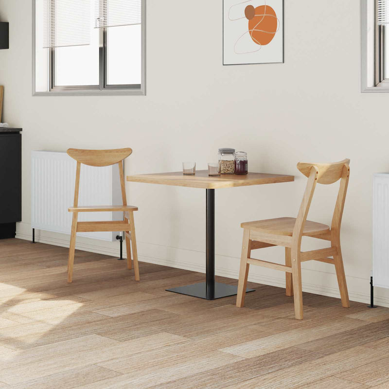 Scaune de dining 2 buc. Lemn Solid de Cauciuc natural